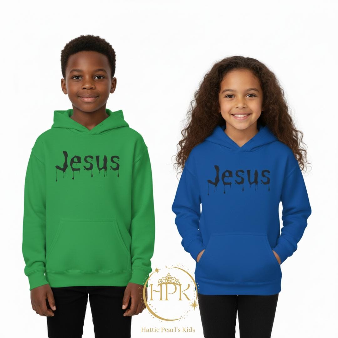Youth Dripped in Jesus Hooded Sweatshirt