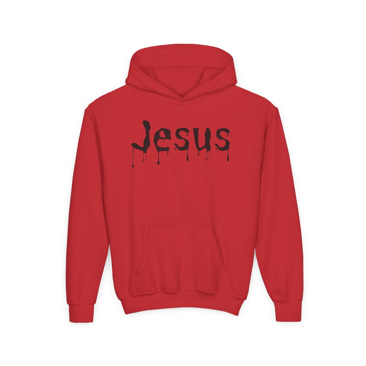 Youth Dripped in Jesus Hooded Sweatshirt