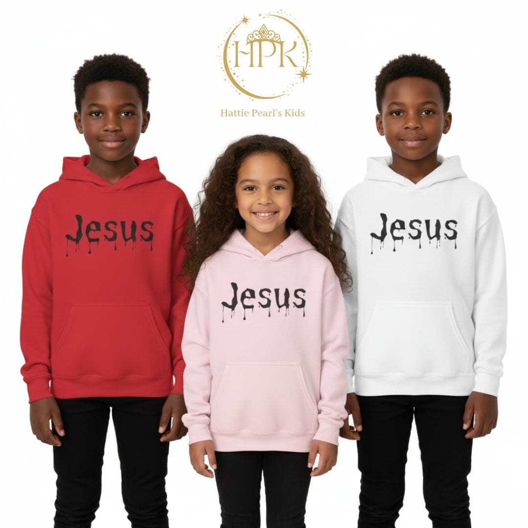 Youth Dripped in Jesus Hooded Sweatshirt