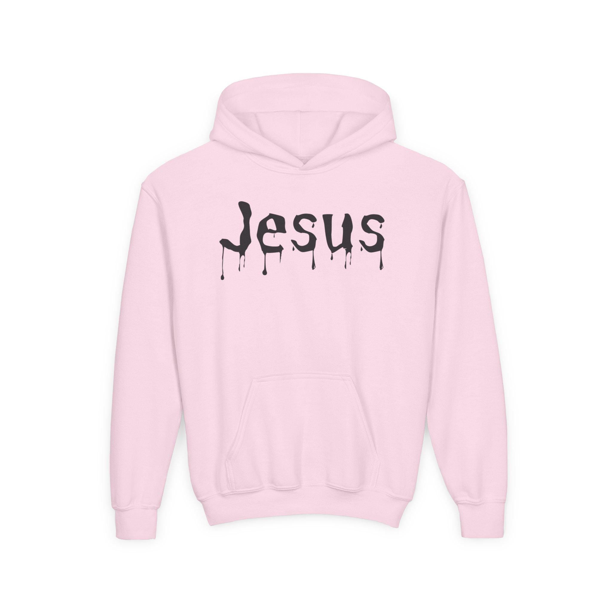 Youth Dripped in Jesus Hooded Sweatshirt