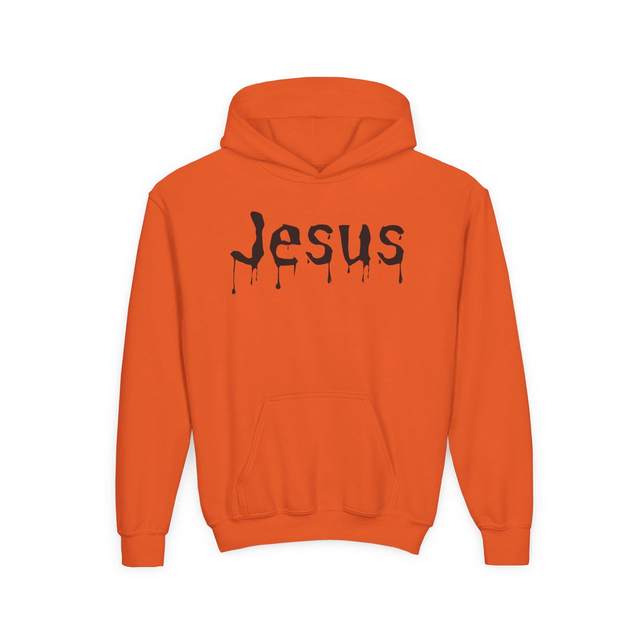 Youth Dripped in Jesus Hooded Sweatshirt