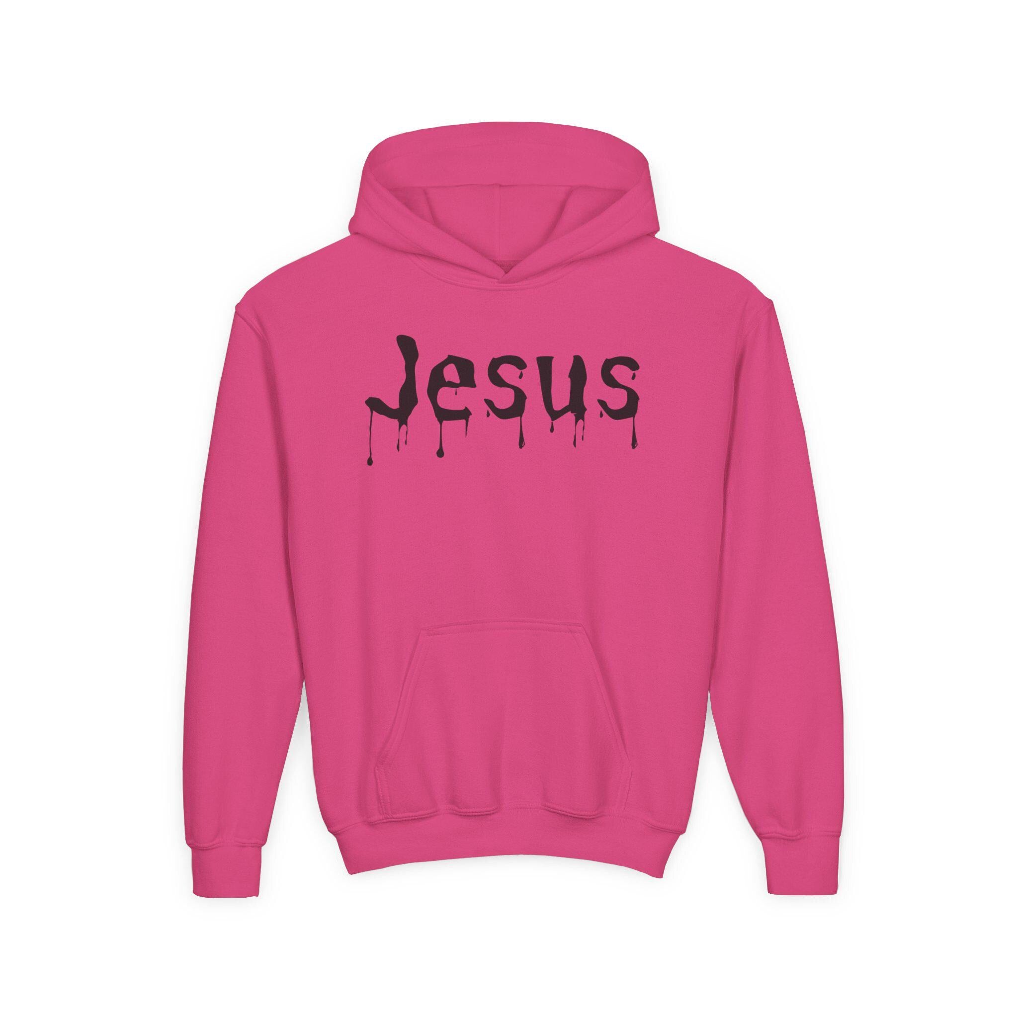 Youth Dripped in Jesus Hooded Sweatshirt