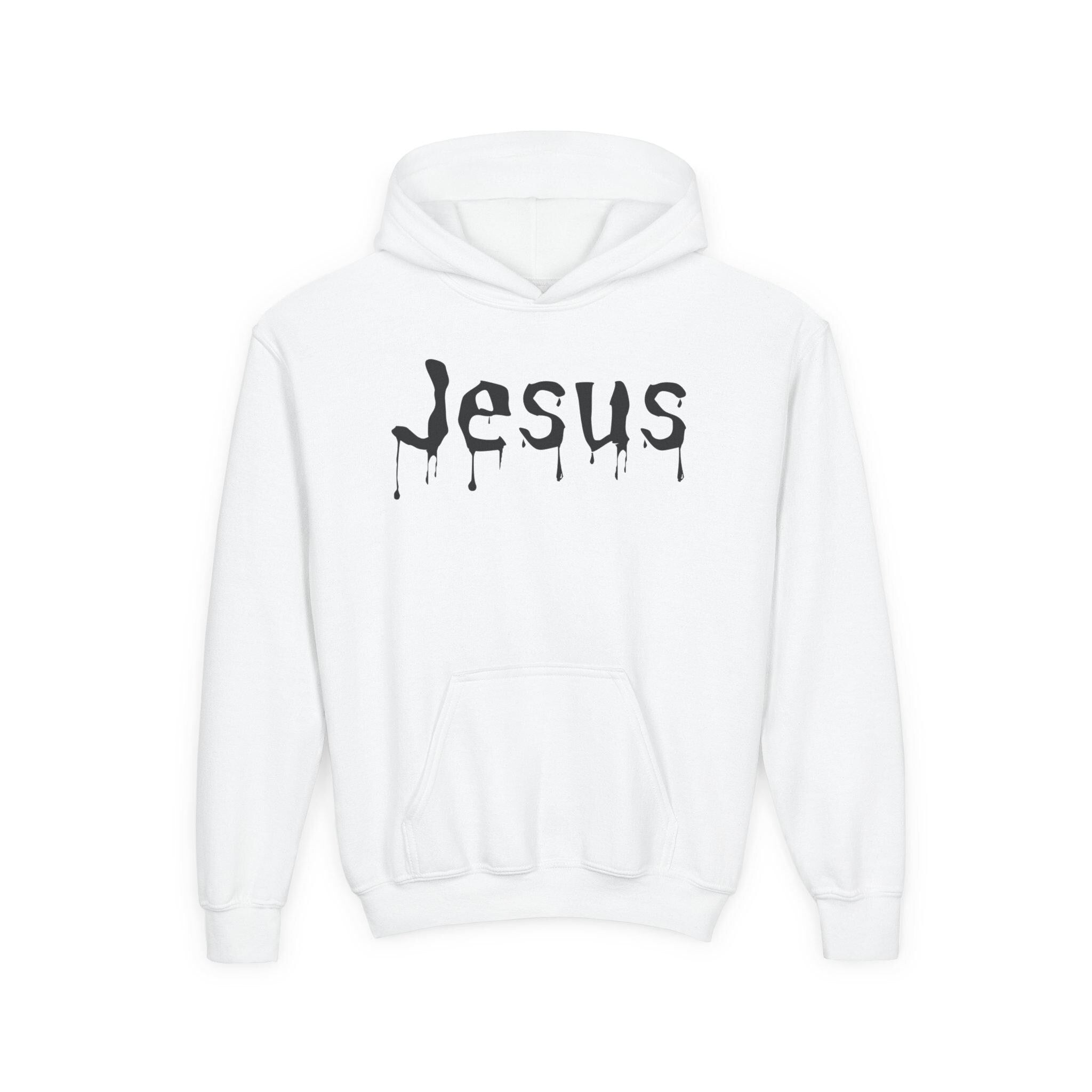 Youth Dripped in Jesus Hooded Sweatshirt