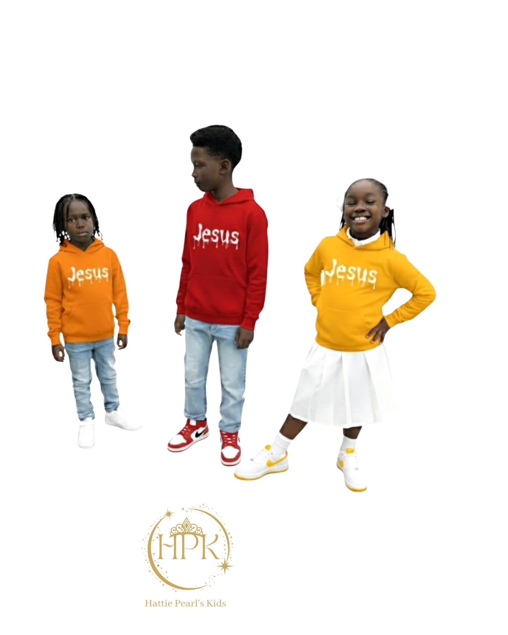 Youth Dripped in Jesus Hoodie