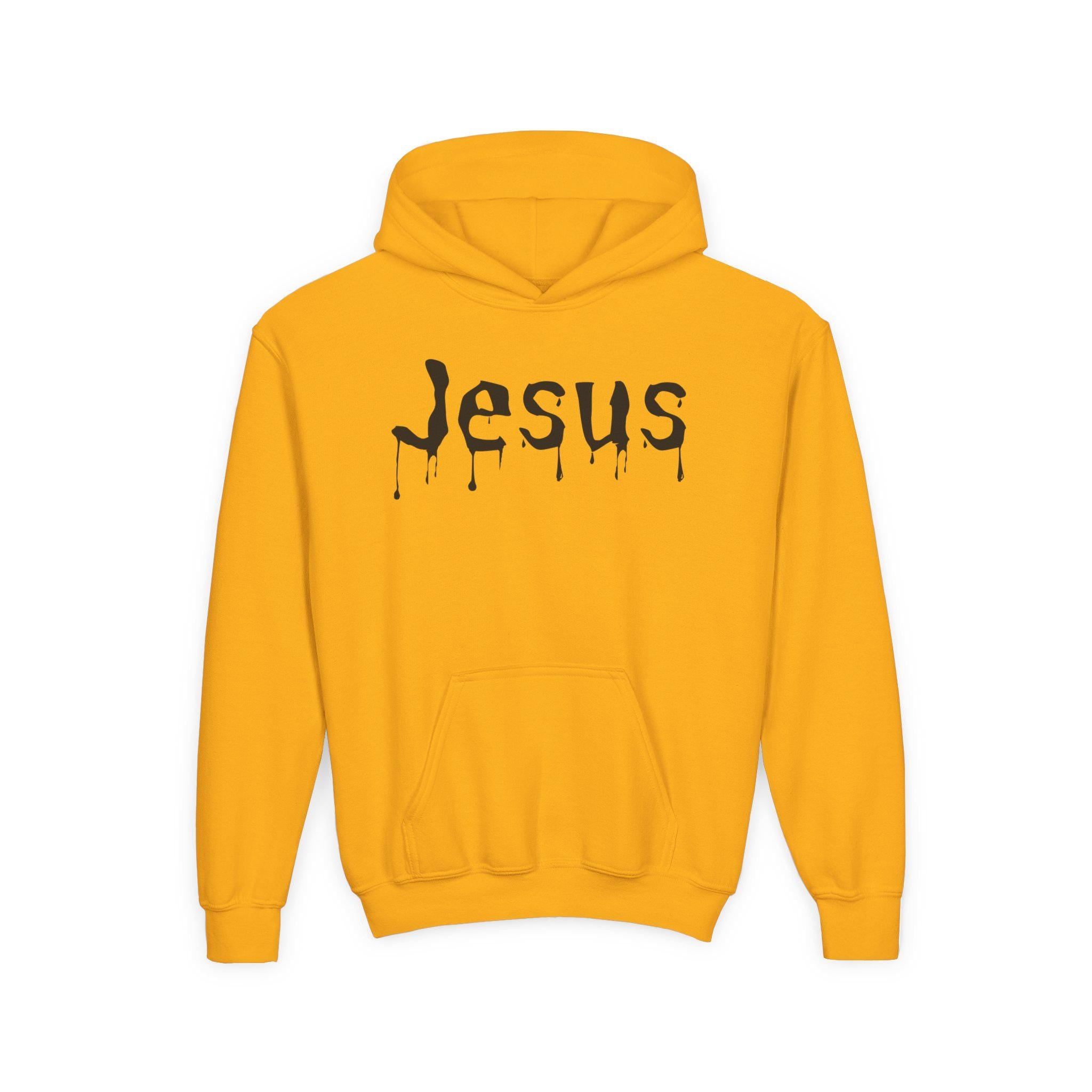 Youth Dripped in Jesus Hooded Sweatshirt