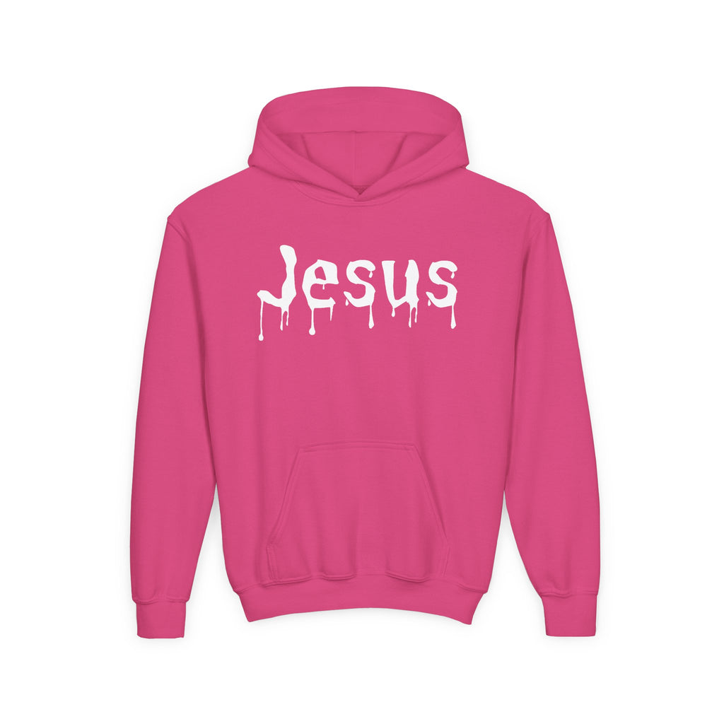 Jesus Drip Hoodie – Youth – White Ink