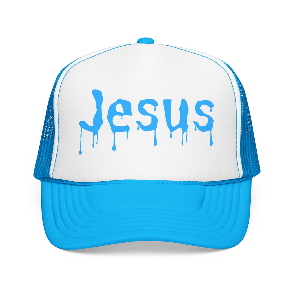 Jesus Drip Trucker Hat| Sky Blue