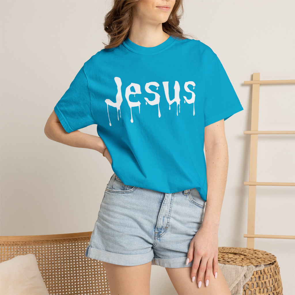 Dripped In Jesus™: Premium Tee Sapphire