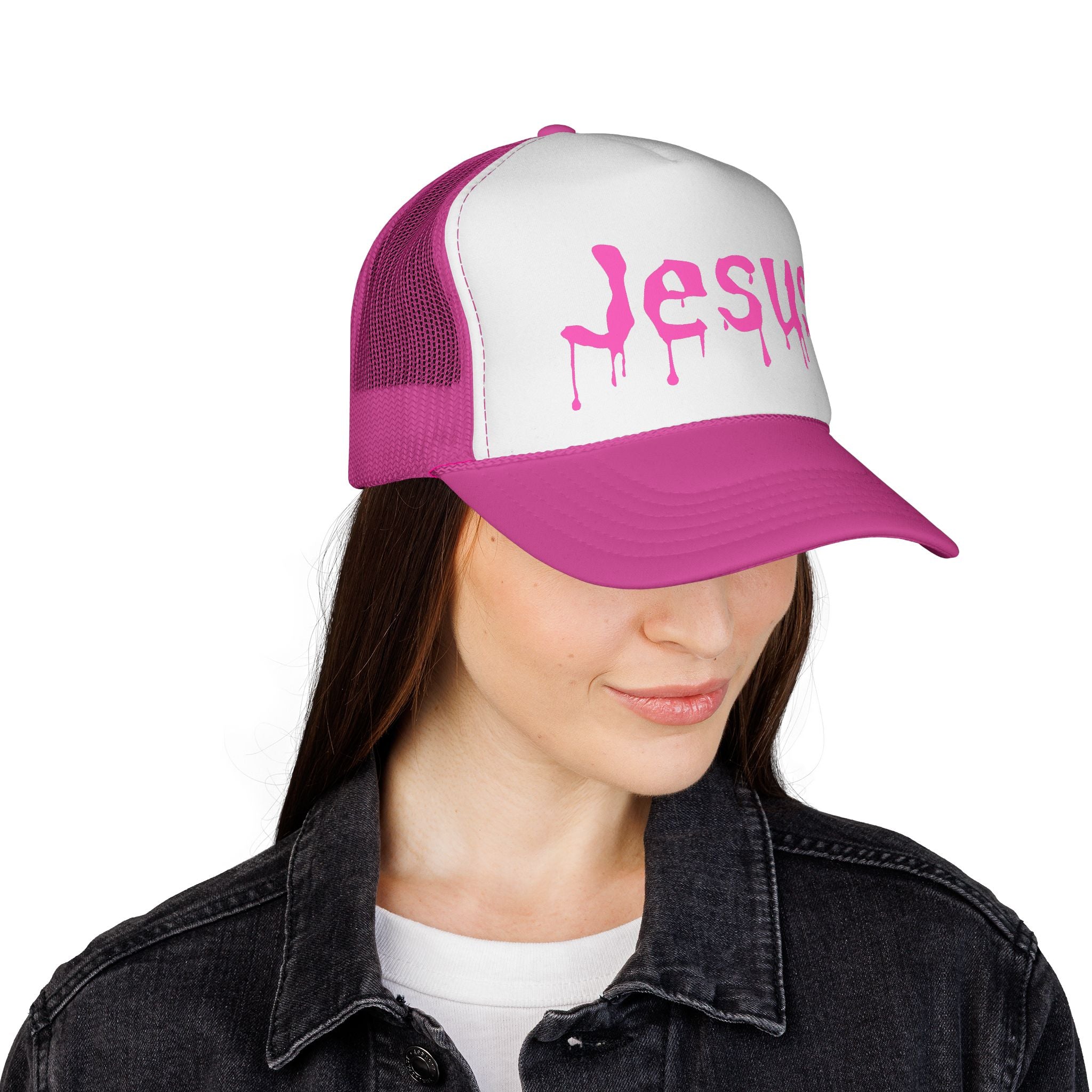 Dripping Name of Jesus Trucker Cap