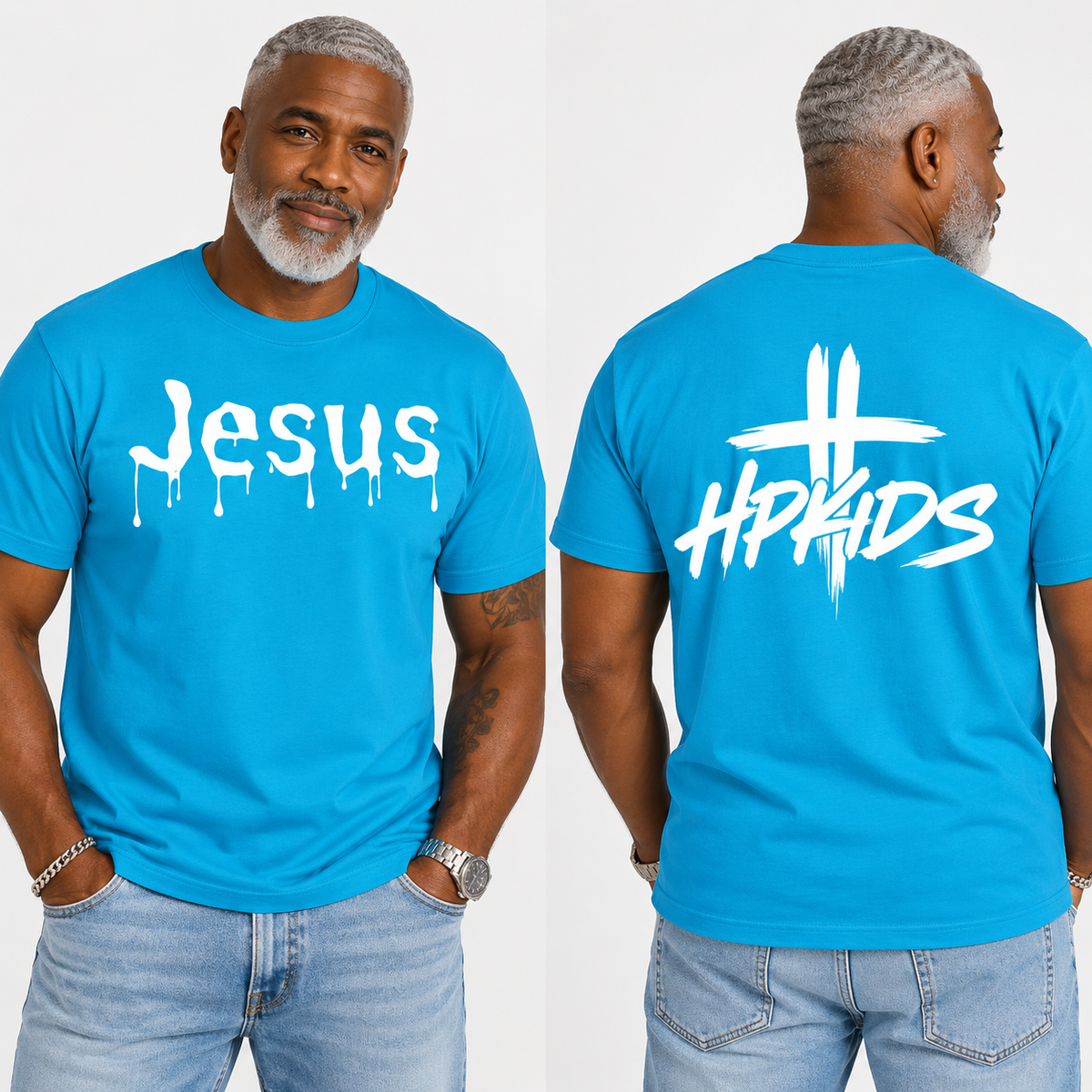 Dripped In Jesus™: Premium Tee Sapphire