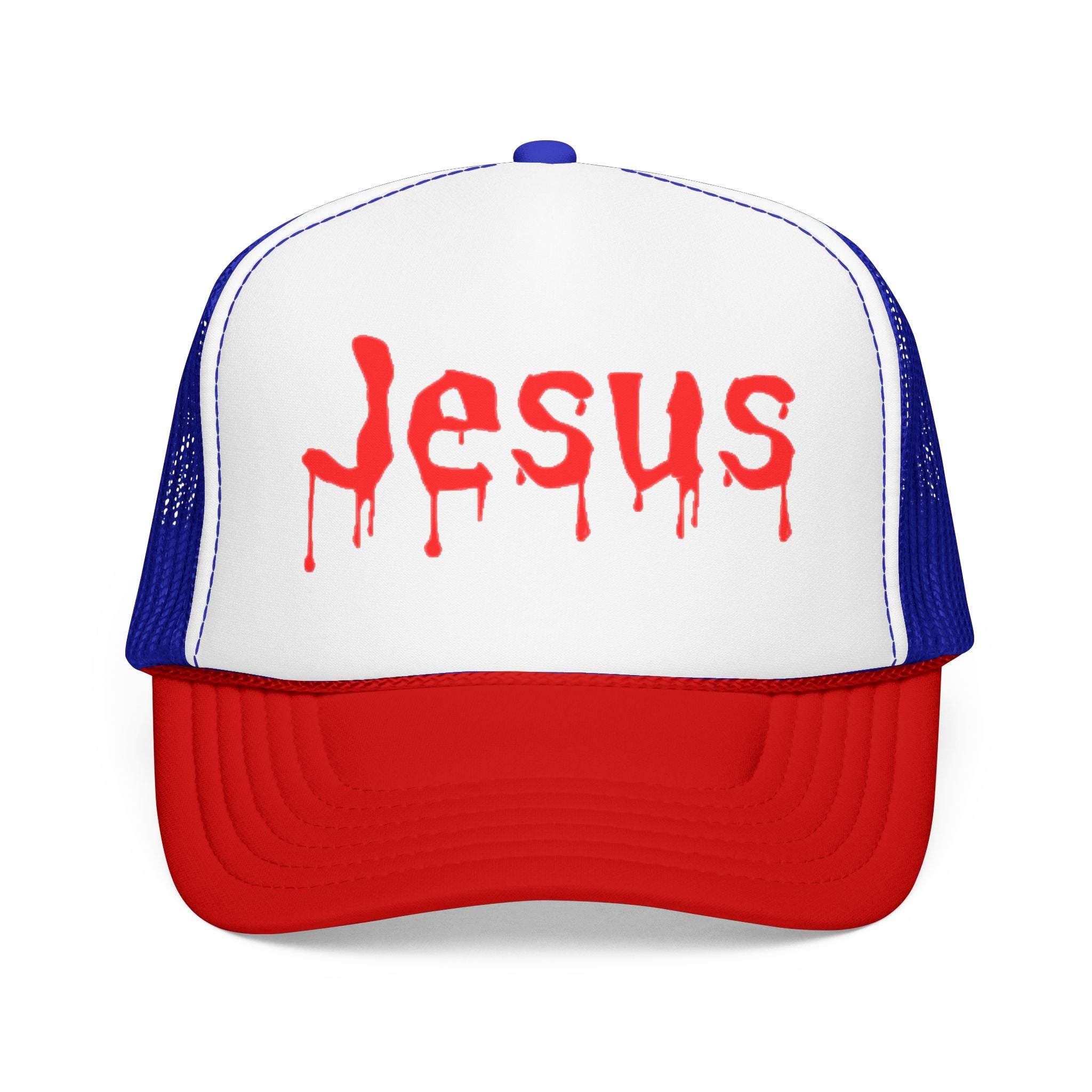 Jesus Drip Trucker Hat| Red White Blue