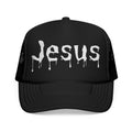 Black Dripped in Jesus Trucker Cap
