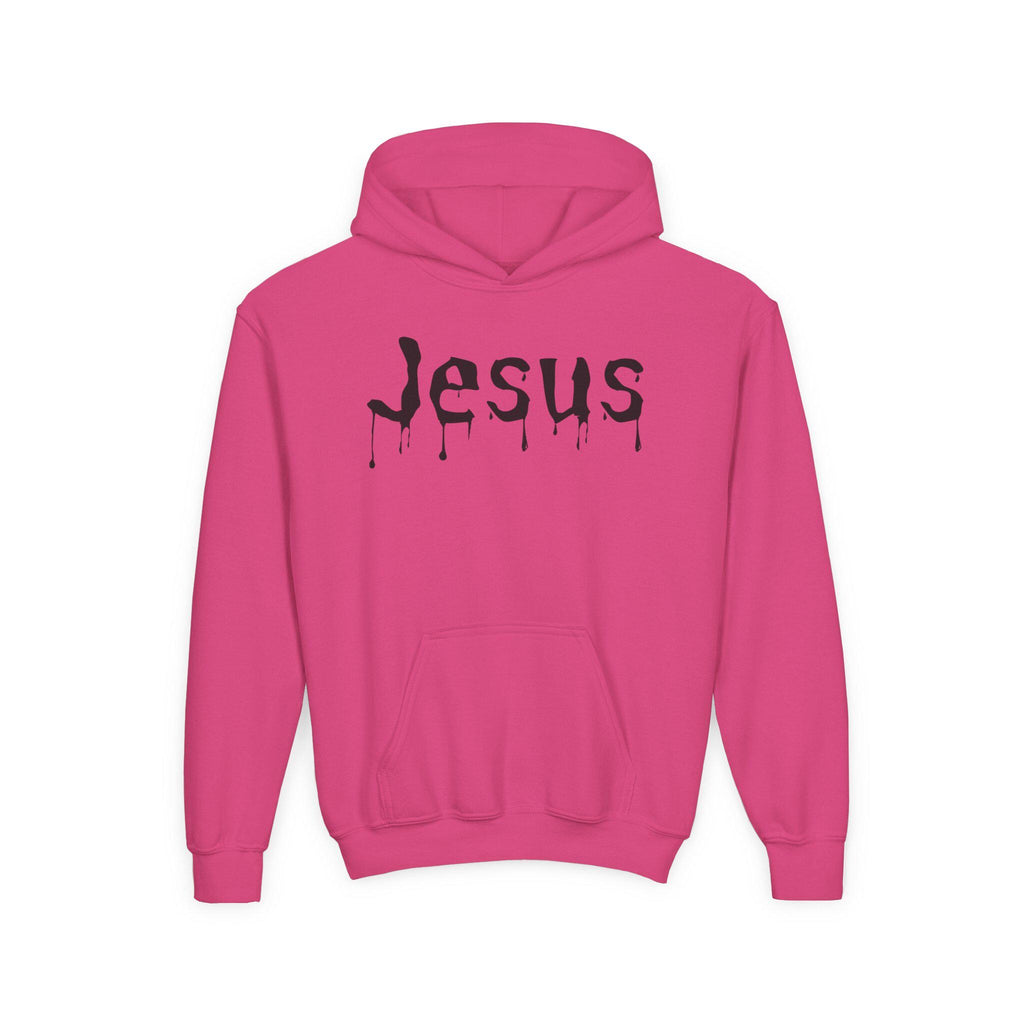 Youth Dripped in Jesus Hooded Sweatshirt