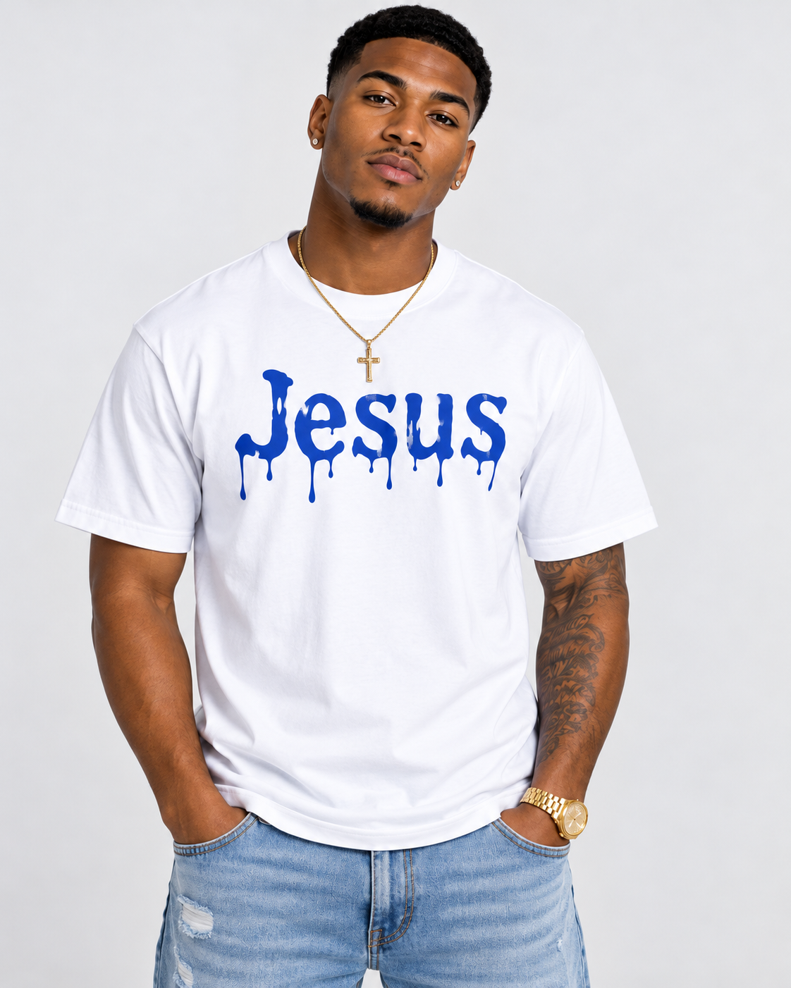 Jesus Drip Premium Tee – Royal Blue