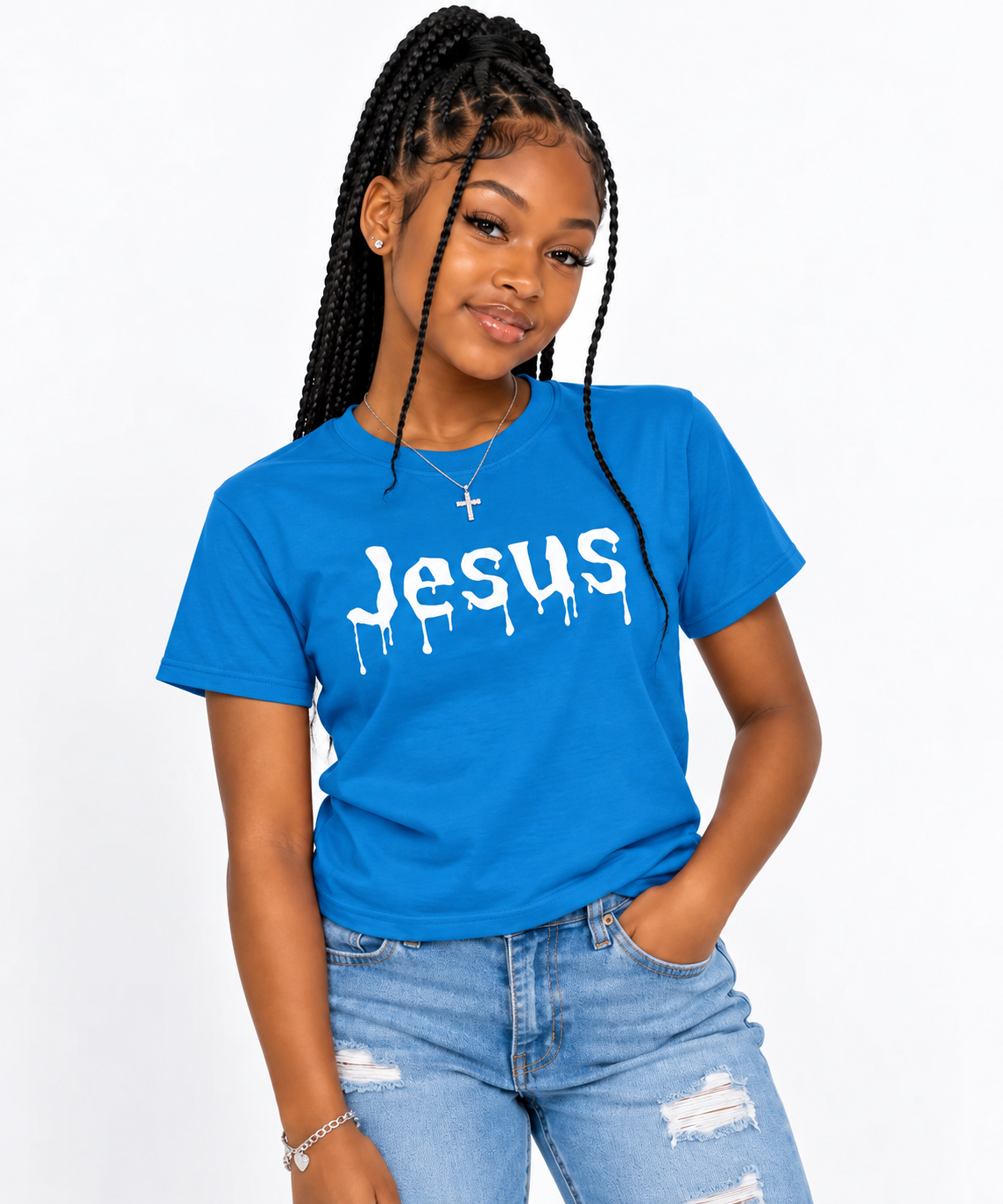 Jesus Drip Classic Tee – Kids – White Ink