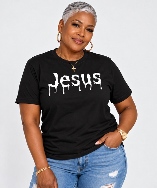 Jesus Drip Classic Tee – Adult – White Ink