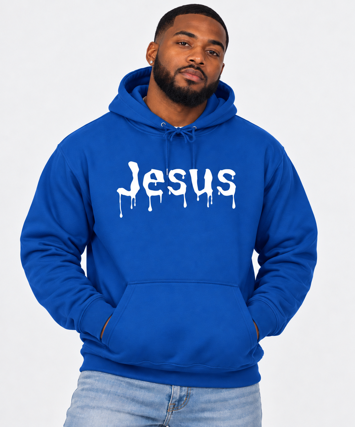 Jesus Drip Hoodie – Adult – White Ink