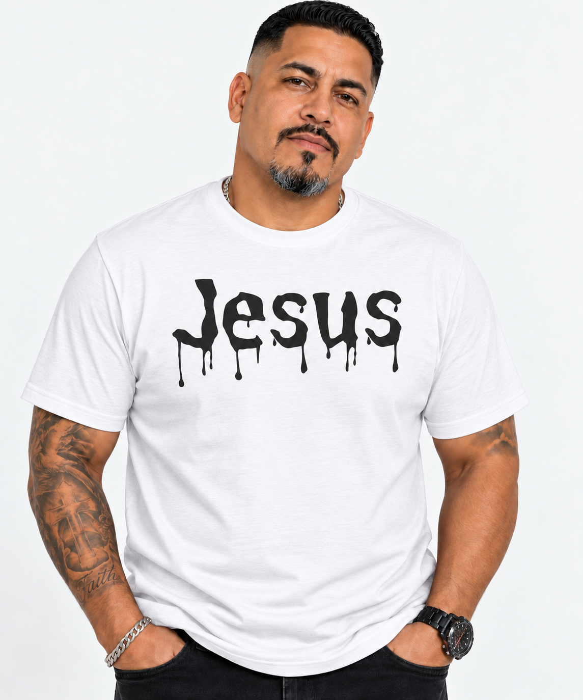 Jesus Drip Classic Tee – Adult – Black Ink