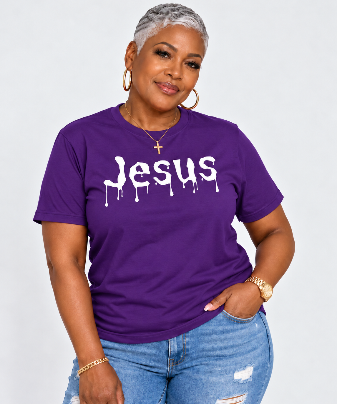 Jesus Drip Classic Tee – Adult – White Ink