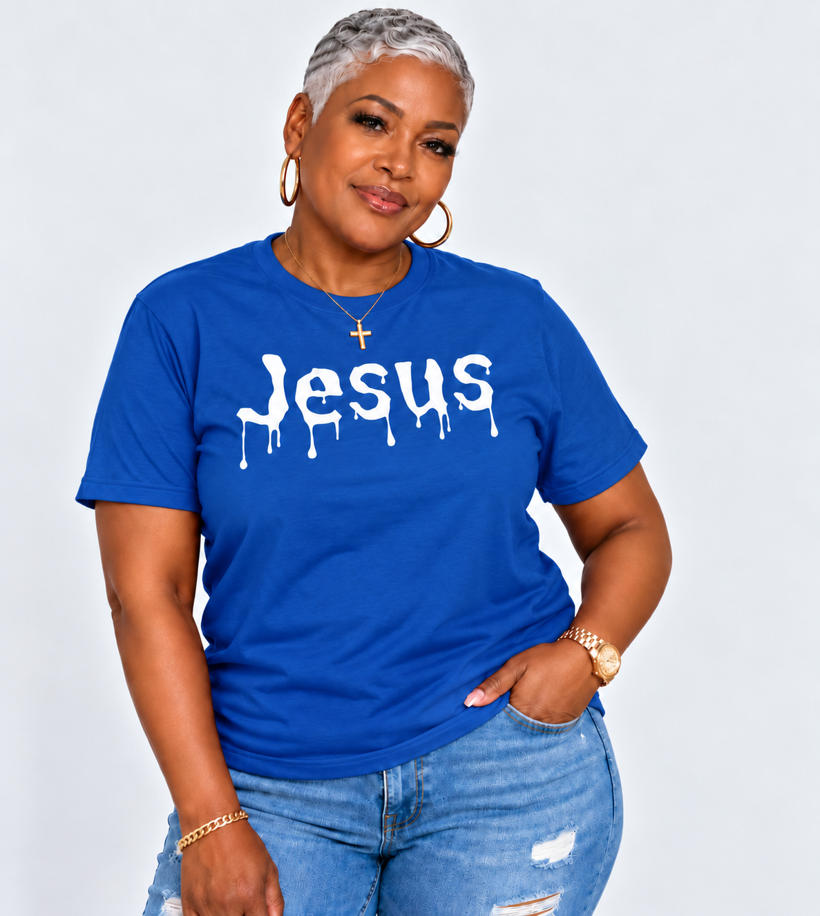 Jesus Drip Classic Tee – Adult – White Ink