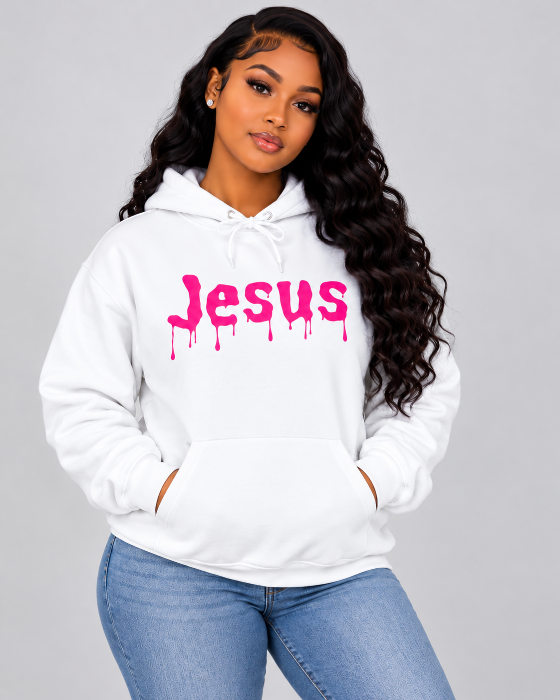 Jesus Drip Breast Cancer Awareness Hoodie