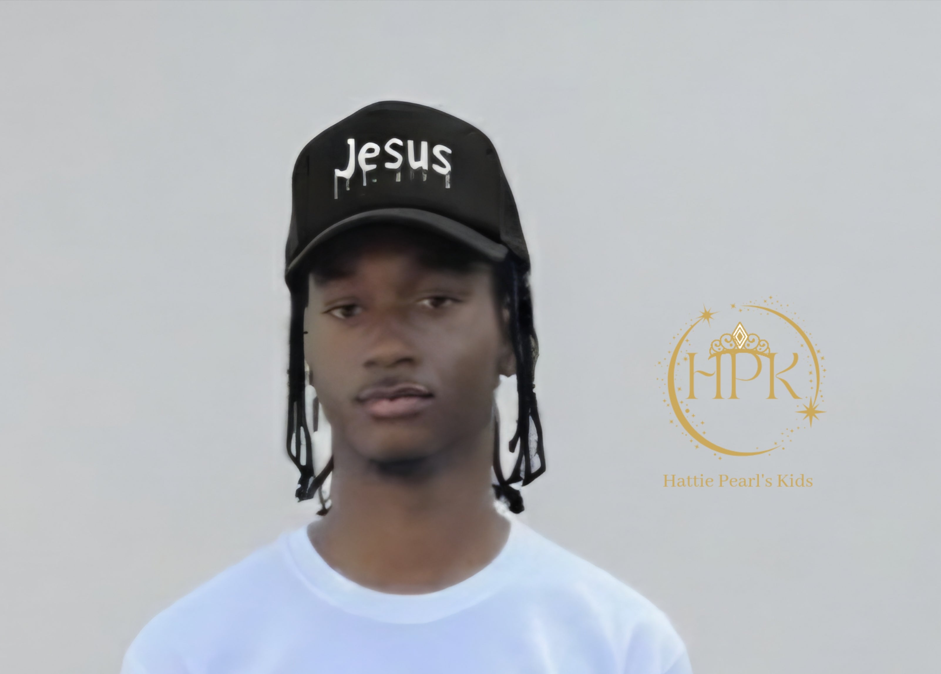 Black Dripped in Jesus Trucker Cap