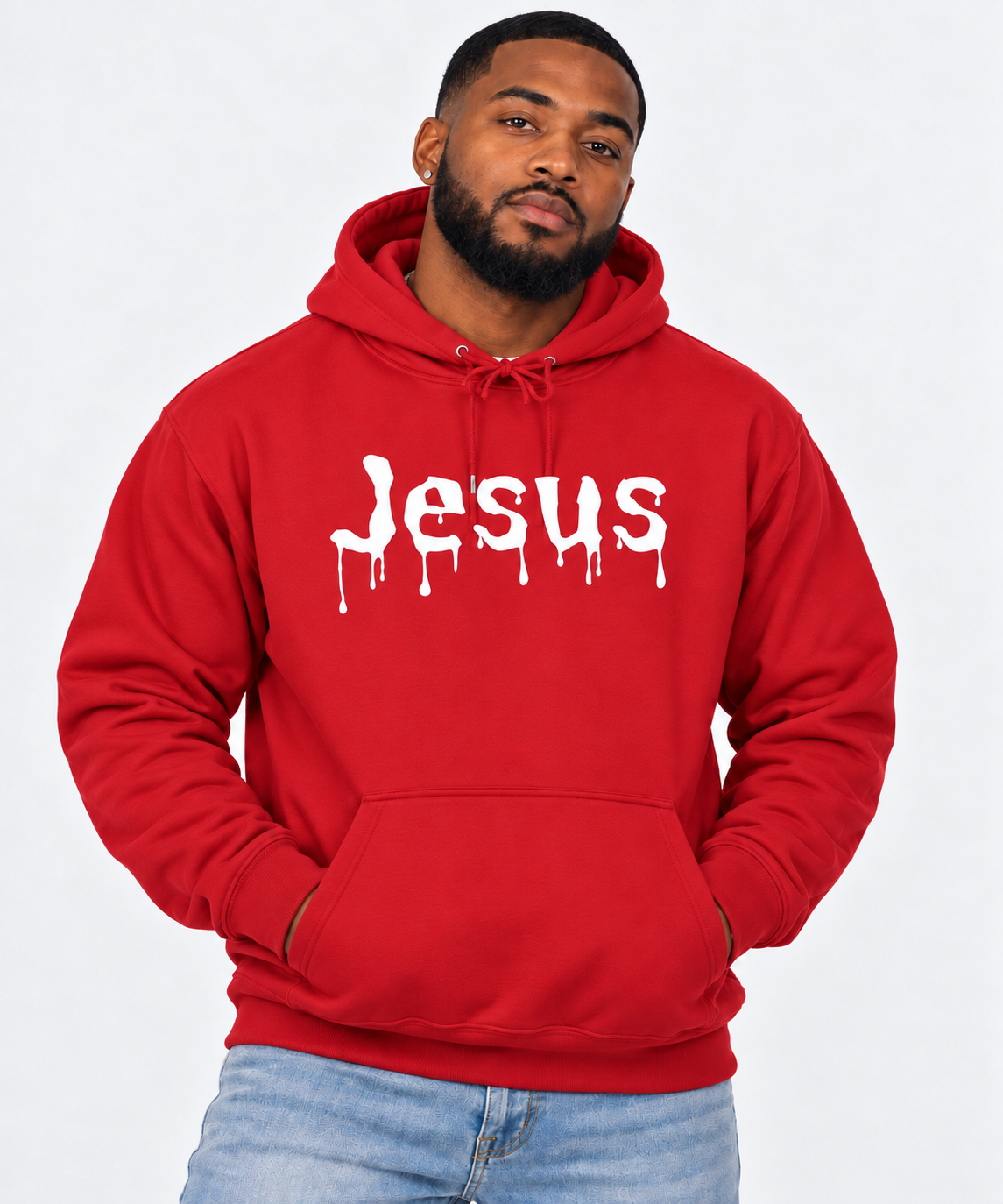 Jesus Drip Hoodie – Adult – White Ink