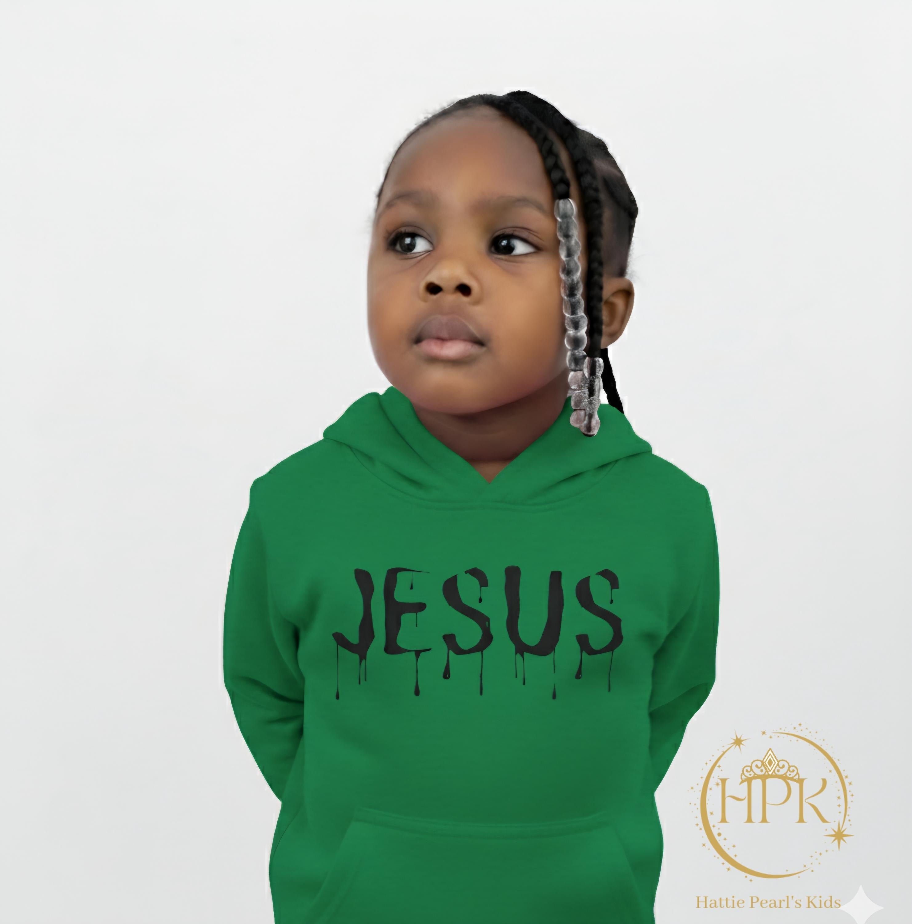 Dripped in Jesus -Toddler Fleece Hoodie