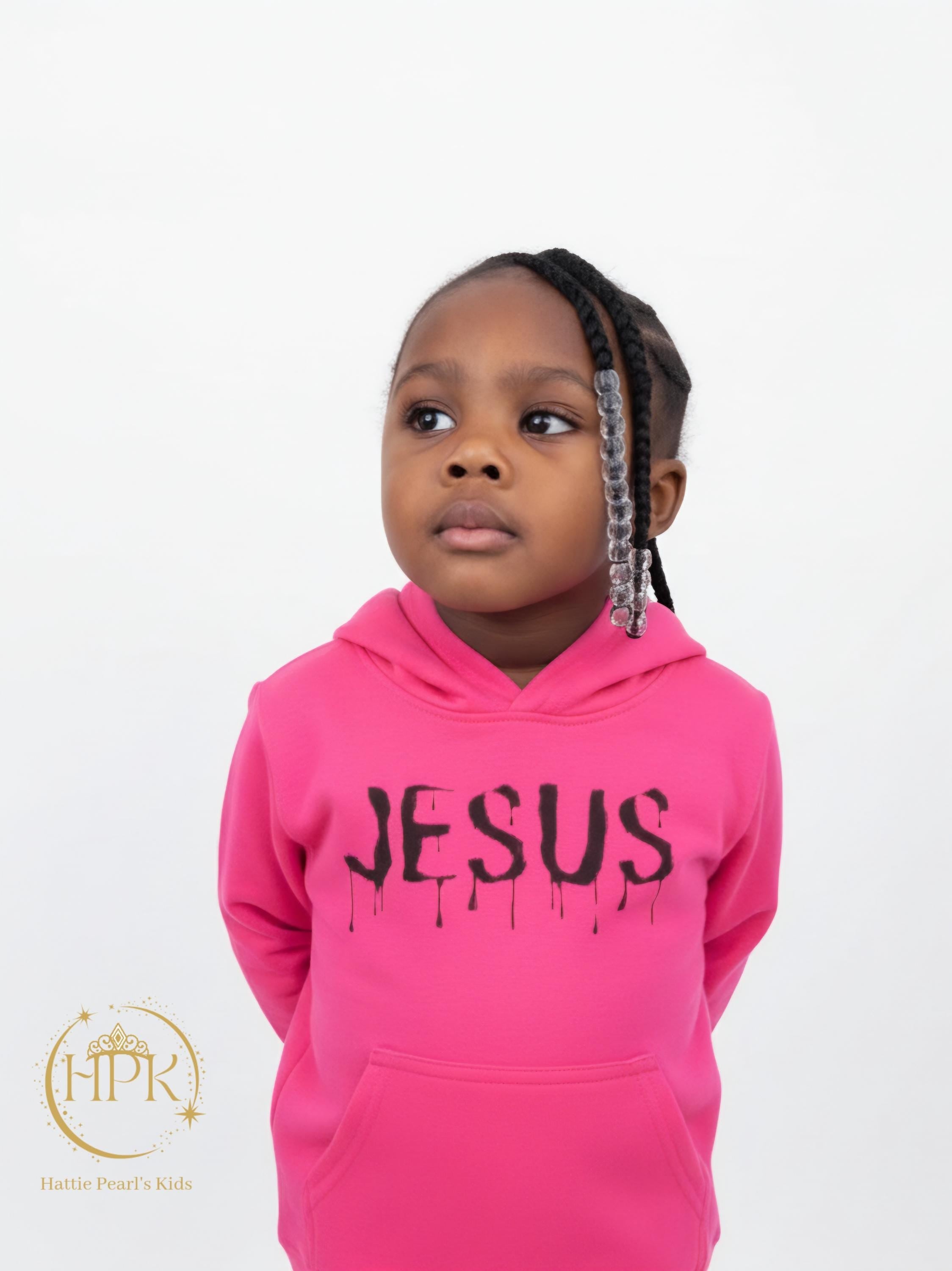Dripped in Jesus -Toddler Fleece Hoodie